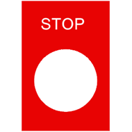 SKILT M/ TEKST: stop