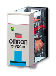 Relæ Omron 12VDC 1P 10A LED m/spærrediode
